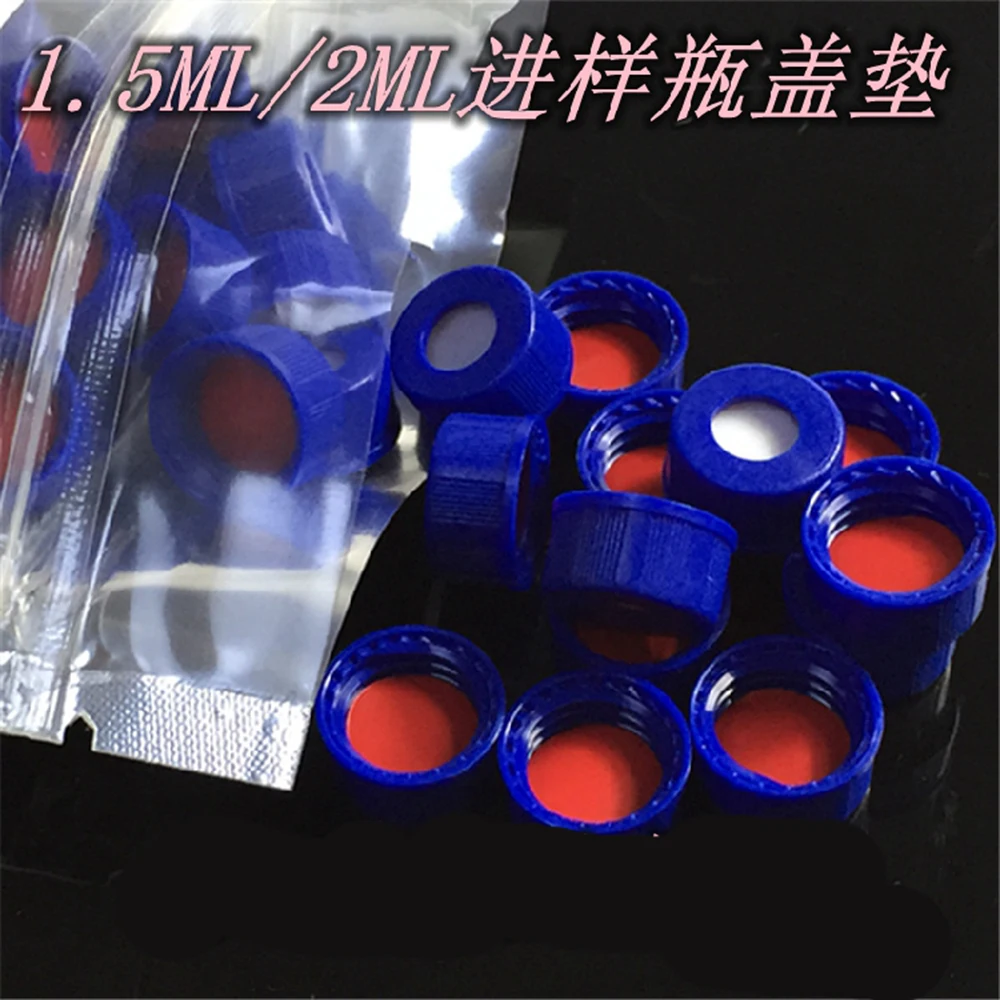 100pcs 9mm Redwhite silicone (1mm) thick blue screw lid with septa common for 2ml Agilent/waters Screw Chromatography vial
100pcs 9mm Redwhite silicone (1mm) thick blue screw lid with septa common for 2ml Agilent/waters Screw Chromatography vial