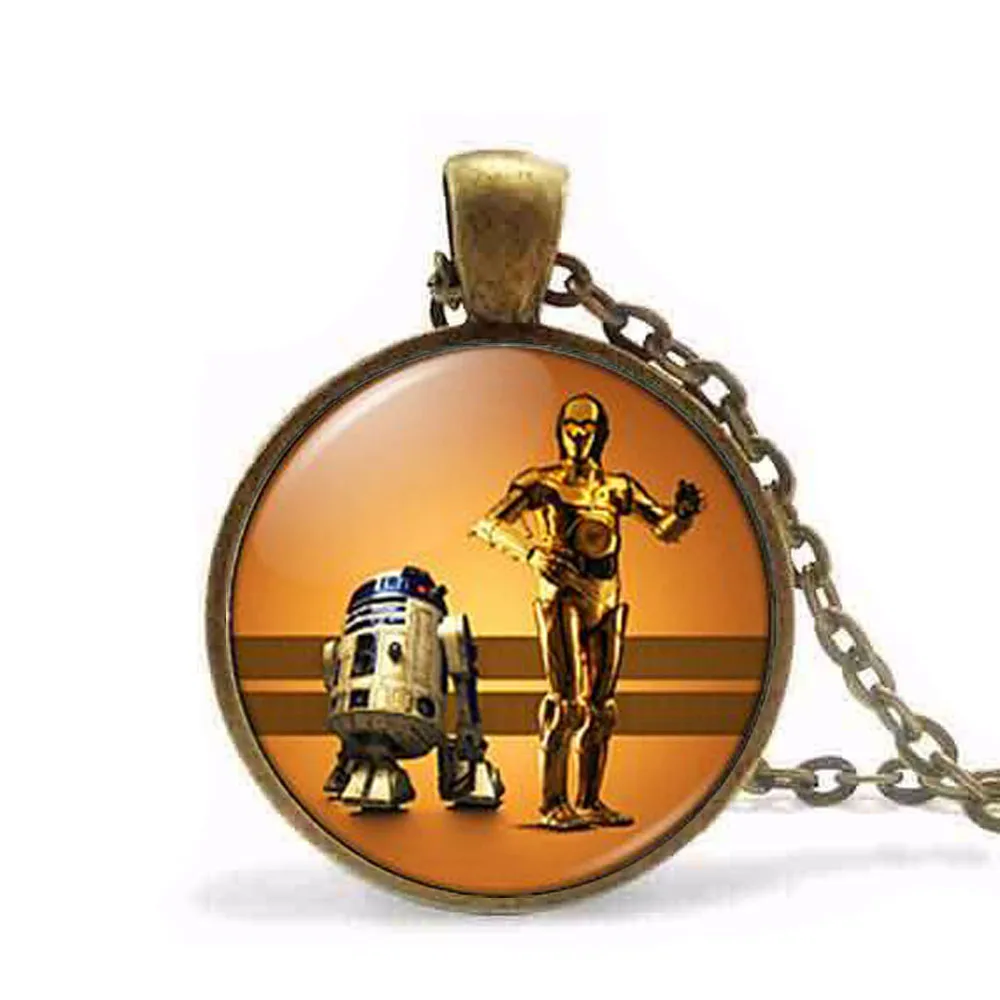 Steampunk Star Wars R2D2 and C-3PO Robots Star Wars Choker Star Wars Necklaces & Pendants Colares Femininos free shipping
Steampunk Star Wars R2D2 and C-3PO Robots Star Wars Choker Star Wars Necklaces & Pendants Colares Femininos free shipping