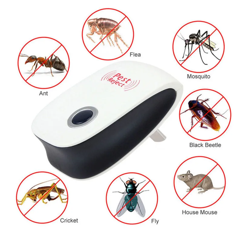 EU/US Plug Electronic Ultrasonic Anti Mosquito Insect Repeller Rat Mouse Cockroach Pest Reject Repellent Party Gift for Friends
EU/US Plug Electronic Ultrasonic Anti Mosquito Insect Repeller Rat Mouse Cockroach Pest Reject Repellent Party Gift for Friends