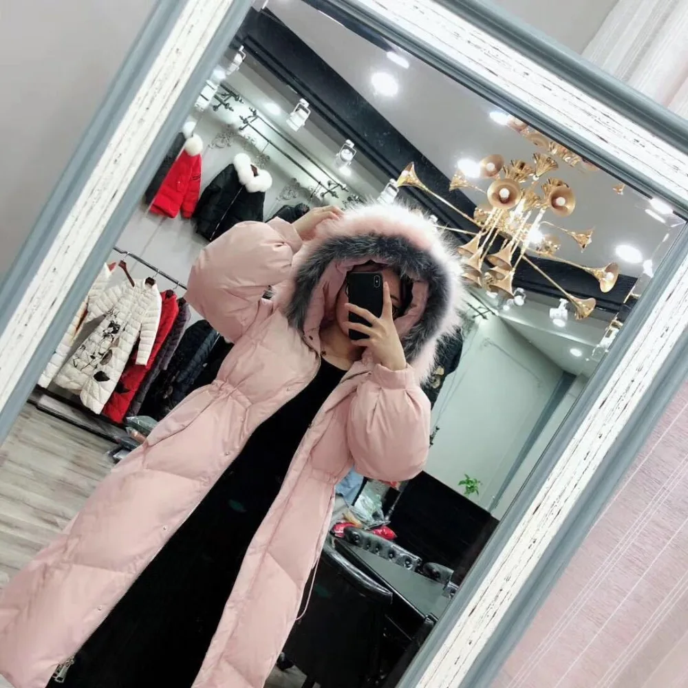 Women Winter Parka Hooded Big Fur Jacket Winter Women Coat 2018 New Long Outwear Parkas Thick Warm Jackets Overknee AS044 (9)