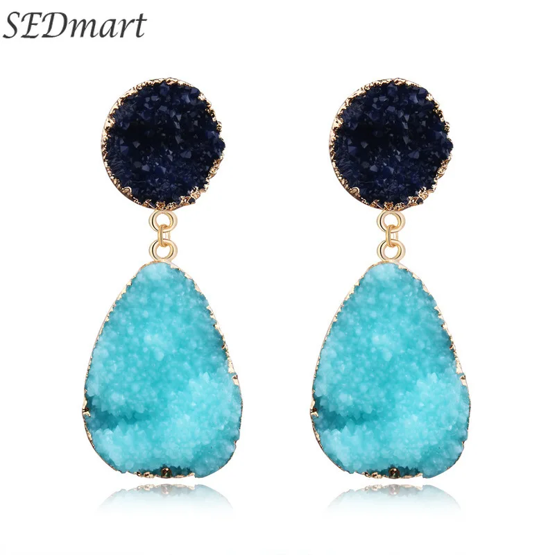 SEDmart 2019 Fashion Water Drop Resin Stone Pendent Earrings for Women Multiple Colour Jewelry stud Earring Gifts
SEDmart 2019 Fashion Water Drop Resin Stone Pendent Earrings for Women Multiple Colour Jewelry stud Earring Gifts