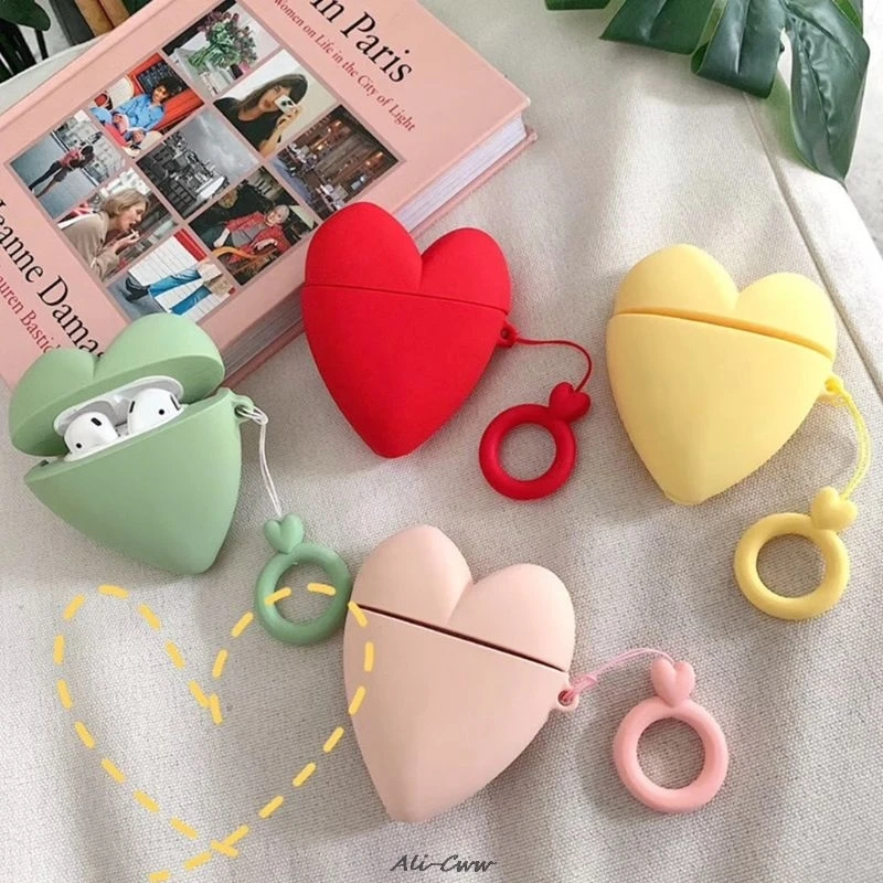Cute Love Heart Pattern Soft Silicone Protective Cover Shockproof Case Skin Shell With Lanyard for Airpods 1/2 Charging Box
Cute Love Heart Pattern Soft Silicone Protective Cover Shockproof Case Skin Shell With Lanyard for Airpods 1/2 Charging Box