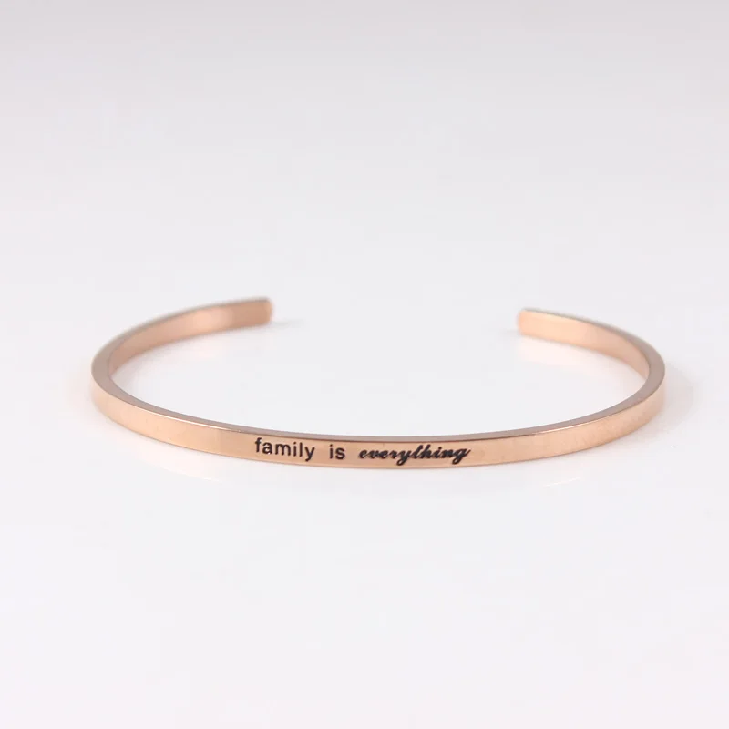 FAMILY IS EVERYTHING Rose 316L Stainless Steel Bangle Inspirational Quote Open Cuff Bracelets Mantra Bracelets Bangles
FAMILY IS EVERYTHING Rose 316L Stainless Steel Bangle Inspirational Quote Open Cuff Bracelets Mantra Bracelets Bangles