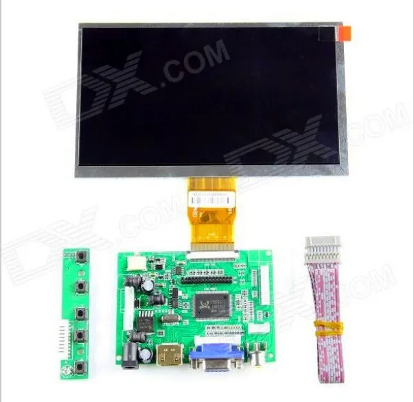 

7" Raspberry Pi LCD Screen + Drive Board (HDMI + VGA + 2AV) for Raspberry Pi / Pcduino / Cubieboard