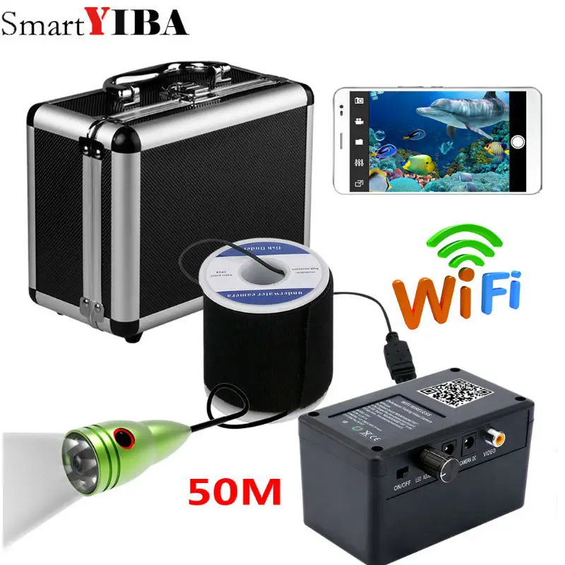SmartYIBA HD Wifi Wireless 50/30/20M Underwater Fishing Camera Video Recording For IOS Android APP Supports 6 PCS 1W White LEDs
SmartYIBA HD Wifi Wireless 50/30/20M Underwater Fishing Camera Video Recording For IOS Android APP Supports 6 PCS 1W White LEDs