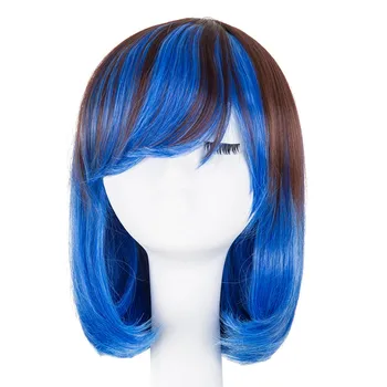 

Fei-Show Synthetic Heat Resistant Fiber Wavy Inclined Hair Student Bob Picture Color Hairpiece Costume Cos-play Short Peruca