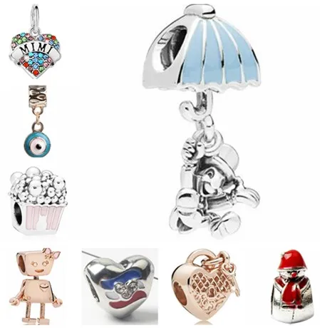 New Fashion Christmas DIY Jewelry Small Robot Evil Eyes Popcorn Hearts Charms Beads Fit Pandora Bracelets for Women Making Gifts
New Fashion Christmas DIY Jewelry Small Robot Evil Eyes Popcorn Hearts Charms Beads Fit Pandora Bracelets for Women Making Gifts