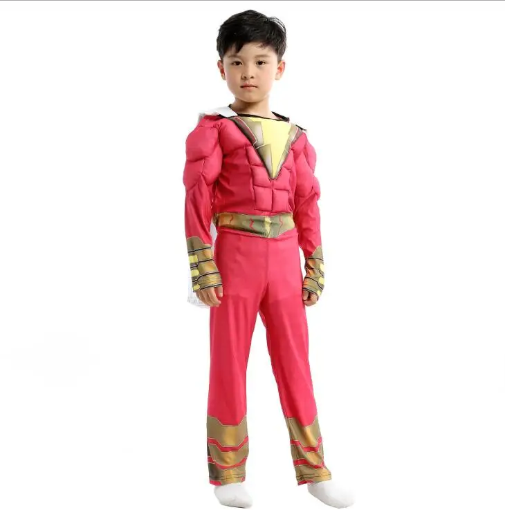 Boys Muscle Captain Marvel Shazam Costume Kids Superman Cosplay Children's Superhero Party Cosplay Uniform Child Fancy Dresses
Boys Muscle Captain Marvel Shazam Costume Kids Superman Cosplay Children's Superhero Party Cosplay Uniform Child Fancy Dresses