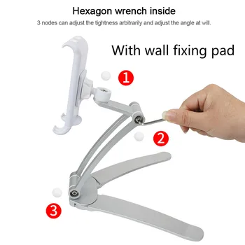 2-in-1 Multifunction Adjustable Tablet Mount Stand Kitchen Fold Wall Mount Desktop Phone Holder Tripod with Fixed Pad for IPad
2-in-1 Multifunction Adjustable Tablet Mount Stand Kitchen Fold Wall Mount Desktop Phone Holder Tripod with Fixed Pad for IPad