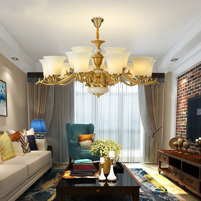 American Style Full Brass Personality Pendant Lights restaurant droplight bedroom foyer gold luxury hanging light E27 bulb
American Style Full Brass Personality Pendant Lights restaurant droplight bedroom foyer gold luxury hanging light E27 bulb