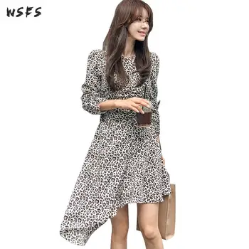 Autumn Elegant Dresses Leopard Oneck Long Sleeve Womens Vintage Bodycon Dresses Ladies Sexy Party Mini Asymmetrical Sundress
Autumn Elegant Dresses Leopard Oneck Long Sleeve Womens Vintage Bodycon Dresses Ladies Sexy Party Mini Asymmetrical Sundress