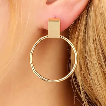 Simple fashion gold color Silver plated geometric big round earrings for women fashion big Circle hollow drop earrings jewelry
Simple fashion gold color Silver plated geometric big round earrings for women fashion big Circle hollow drop earrings jewelry
