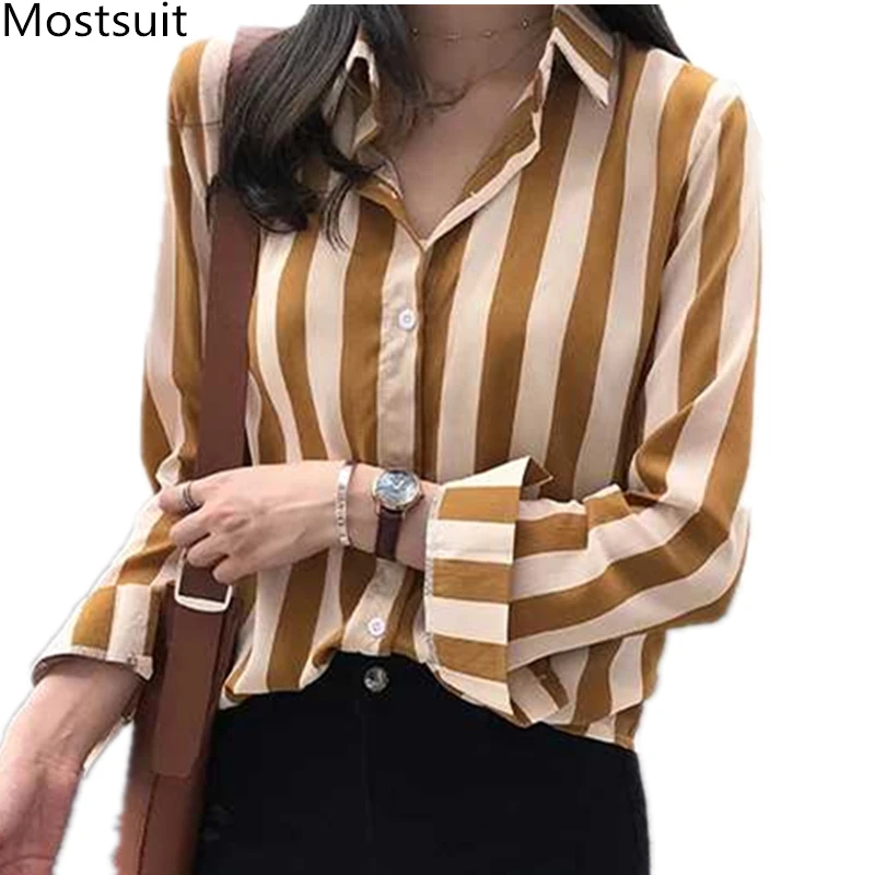 M-4xl Striped Blusas Mujer Women Plus Size Casual Office Elegant Loose Blouses Long Sleeve Spring Autumn Vintage Shirt Tops
M-4xl Striped Blusas Mujer Women Plus Size Casual Office Elegant Loose Blouses Long Sleeve Spring Autumn Vintage Shirt Tops