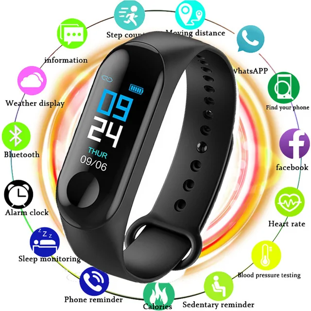 Fashion Fitness Bracelet Blood Pressure Bluetooth Sport Outdoor IPS Screen Heart Rate Monitor Smart M3 Wristbands PK Mi Band 3
Fashion Fitness Bracelet Blood Pressure Bluetooth Sport Outdoor IPS Screen Heart Rate Monitor Smart M3 Wristbands PK Mi Band 3