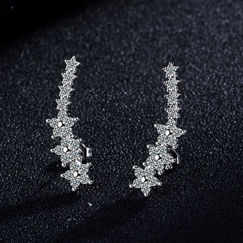 Todorova New Luxury Cubic Zircon Star Ear Crawlers Earrings for Women White Crystal Ear Climbers Earrings Party Accessories
Todorova New Luxury Cubic Zircon Star Ear Crawlers Earrings for Women White Crystal Ear Climbers Earrings Party Accessories