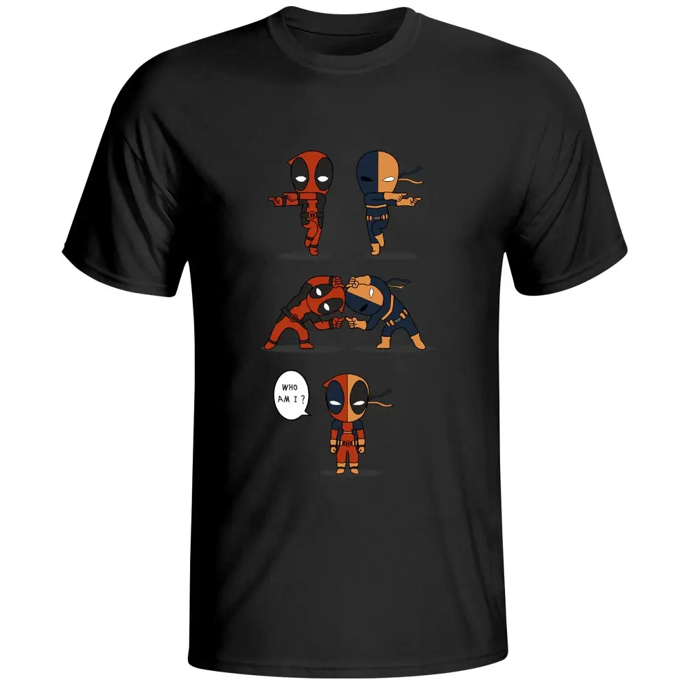 Mouthy Deadpool VS Deathstroke T Shirt Two Wilson's Fusion Cool Creative Funny T-shirt Crossover Design 100% Cotton Black Tee
Mouthy Deadpool VS Deathstroke T Shirt Two Wilson's Fusion Cool Creative Funny T-shirt Crossover Design 100% Cotton Black Tee