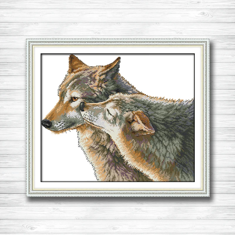 The kiss of wolf Paintings Home Decor Counted Print on canvas DMC 14CT 11CT DMS Cross Stitch DIY Needlework Kits Embroidery Sets
The kiss of wolf Paintings Home Decor Counted Print on canvas DMC 14CT 11CT DMS Cross Stitch DIY Needlework Kits Embroidery Sets