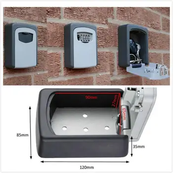 Storage Safe Money Box with 4-digit Code Aluminium Alloy Wall Mount Key Lock Box Key
Storage Safe Money Box with 4-digit Code Aluminium Alloy Wall Mount Key Lock Box Key