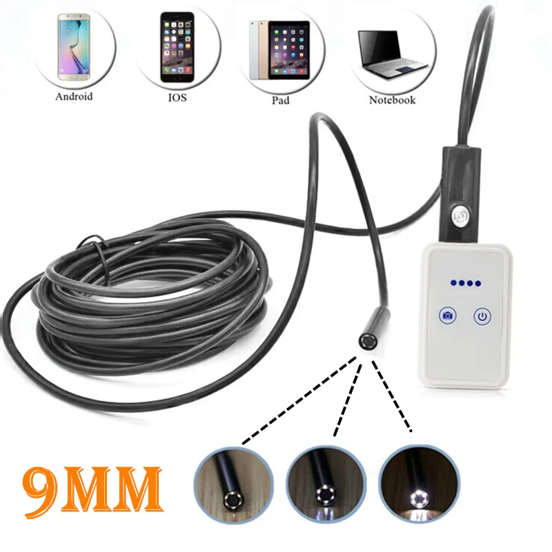 9mm Wifi Android Iphone Endoscope Camera 720P Video Inspection Snake camera Waterproof 2.0MP Borescope
9mm Wifi Android Iphone Endoscope Camera 720P Video Inspection Snake camera Waterproof 2.0MP Borescope