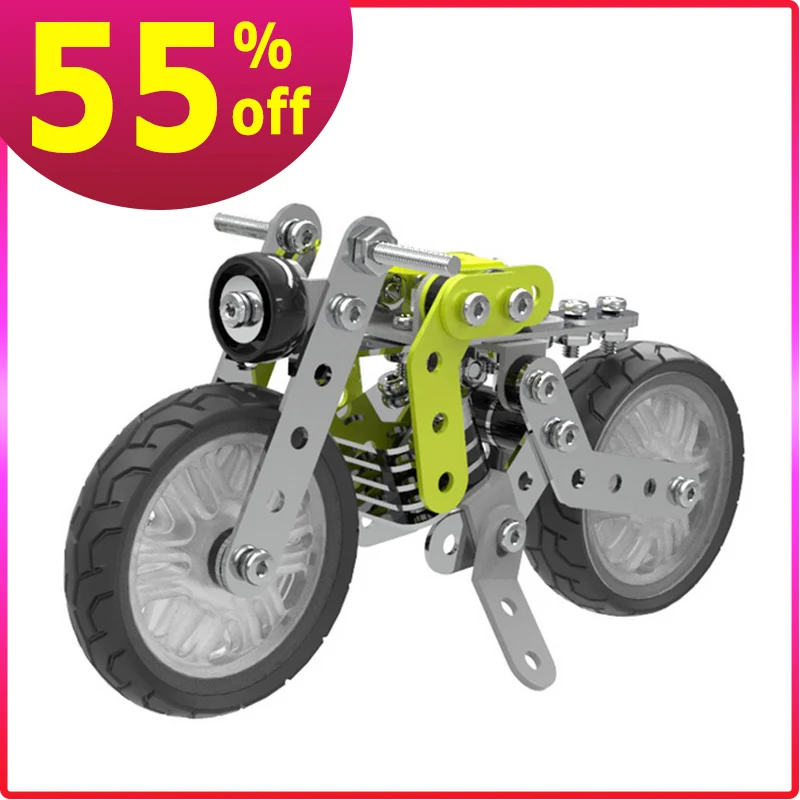 120pcs Stainless Steel DIY 3D Puzzle Toys Assembly Motorcycle Model Building Kits Metal Toy Vehicles Screw Nut Educational Gift
120pcs Stainless Steel DIY 3D Puzzle Toys Assembly Motorcycle Model Building Kits Metal Toy Vehicles Screw Nut Educational Gift