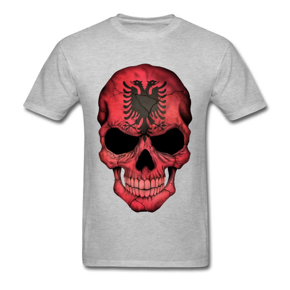 Albanian Flag Skull_grey
