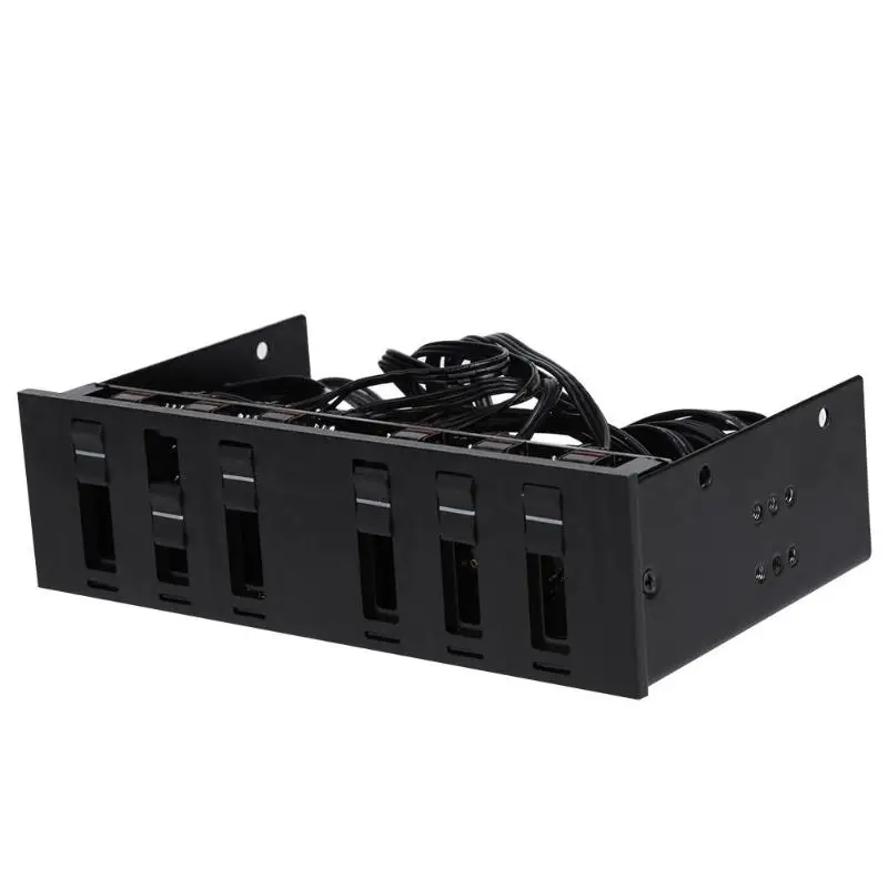6 Channel Fan Speed Controller 3Pin 4pin Fan Controller Front Panel CPU Temperature Sensor for Desktop pc
6 Channel Fan Speed Controller 3Pin 4pin Fan Controller Front Panel CPU Temperature Sensor for Desktop pc