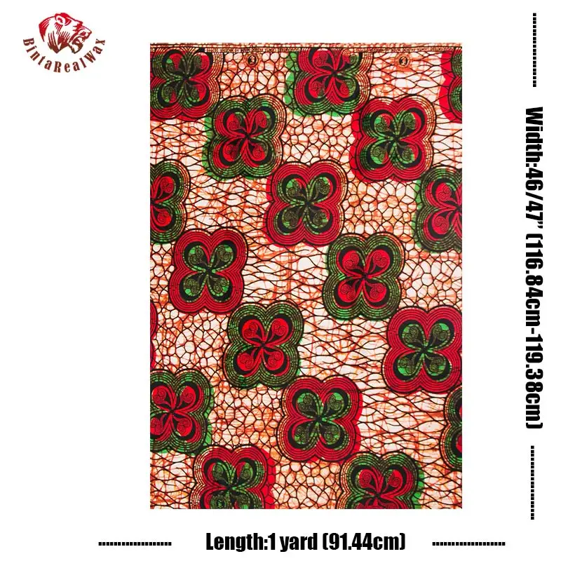 Hot Sale African Real Wax Print Fabric bintarealwax Prints Fabric 100% Cotton African Real Wax Print Fabric 6 Yards/piece PL090
Hot Sale African Real Wax Print Fabric bintarealwax Prints Fabric 100% Cotton African Real Wax Print Fabric 6 Yards/piece PL090