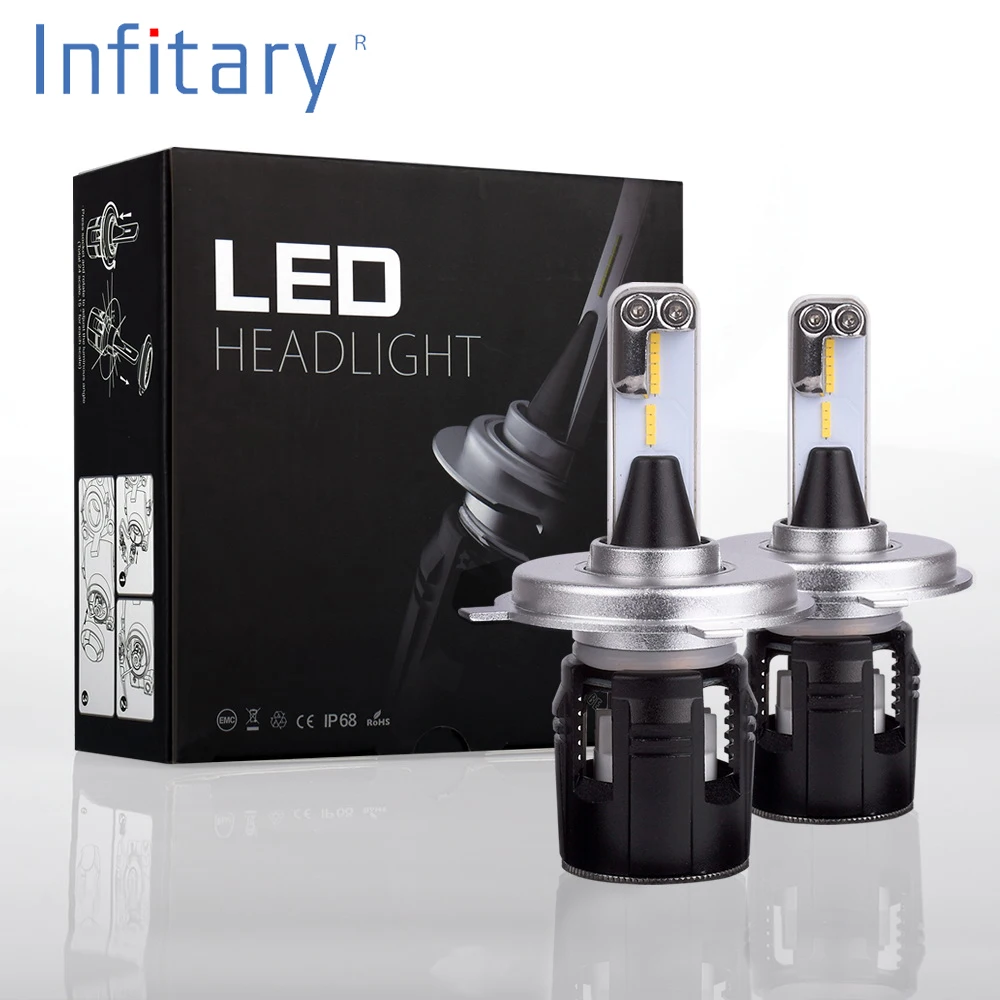 Infitary 2 Pcs H4 LED H7 LED Headlight Lamp H1 Car Fog Light 48W 7200LM 6000K 12V 24V Auto Headlamp Bulbs High Low Beam
Infitary 2 Pcs H4 LED H7 LED Headlight Lamp H1 Car Fog Light 48W 7200LM 6000K 12V 24V Auto Headlamp Bulbs High Low Beam