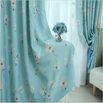 Korea stylish coffee/blue Small daisy printed shade cloth Curtains for Living Room,Flowers Pattern Design Home Window curtain 
Korea stylish coffee/blue Small daisy printed shade cloth Curtains for Living Room,Flowers Pattern Design Home Window curtain