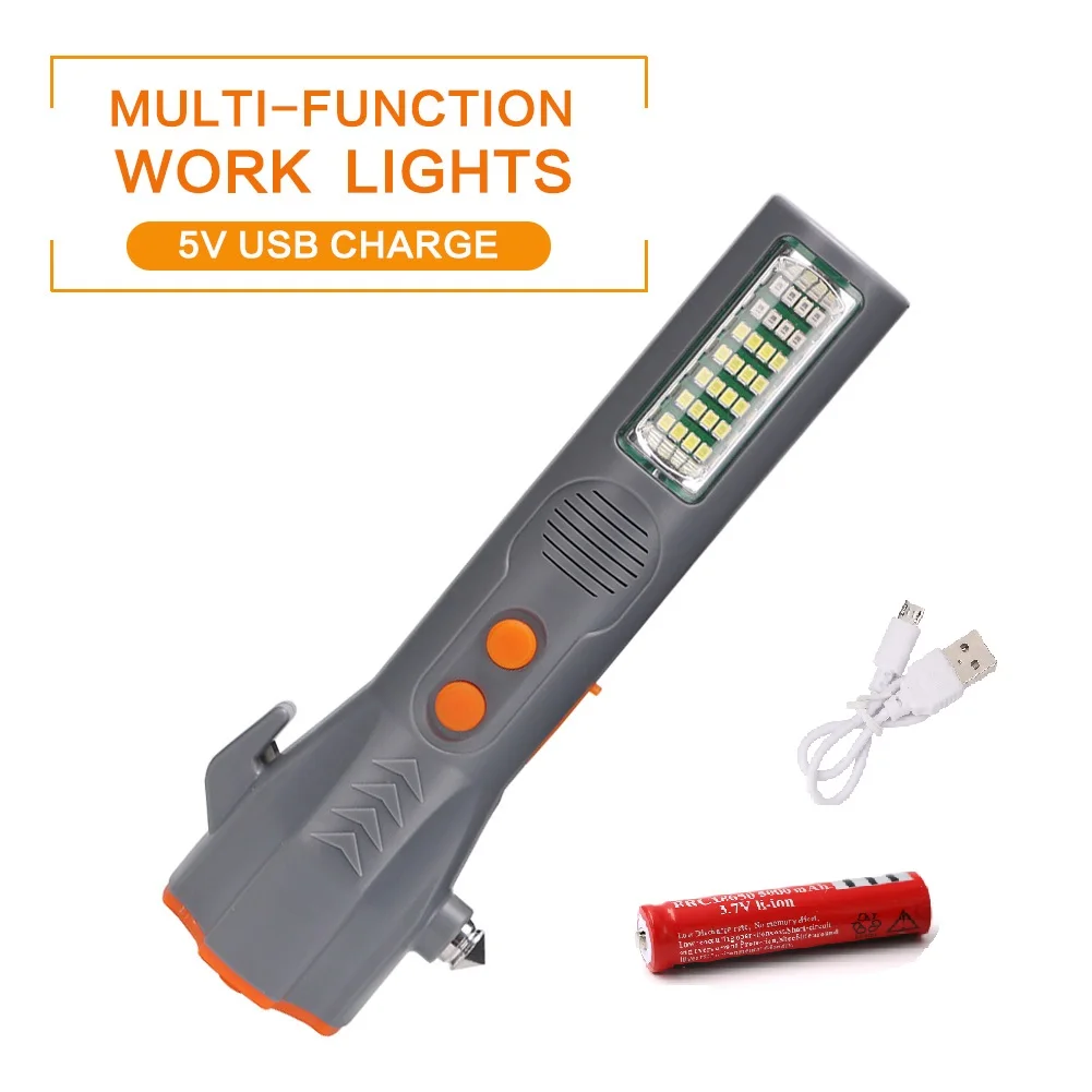 Powerful Anti Wolf Flashlight Outdoor Emergency Self Defense Safety Warning Escape Hammer Cutter Car Work Light LED Torch 18650
Powerful Anti Wolf Flashlight Outdoor Emergency Self Defense Safety Warning Escape Hammer Cutter Car Work Light LED Torch 18650