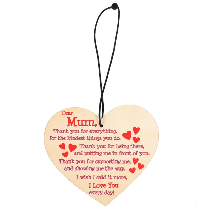 1Pcs Mum I Love You Everyday Wooden Hanging Heart Mothers Day Gift Polished Mums Sign Hanging Decoration Pendant Mothers Gifts
1Pcs Mum I Love You Everyday Wooden Hanging Heart Mothers Day Gift Polished Mums Sign Hanging Decoration Pendant Mothers Gifts