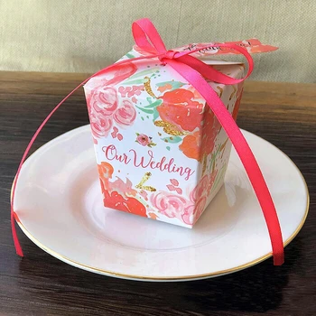 50pcs European Lovely pink Flower floral Trapezoid Candy Box with ribbon Thank you tags Party Wedding Favor gift boxes
50pcs European Lovely pink Flower floral Trapezoid Candy Box with ribbon Thank you tags Party Wedding Favor gift boxes