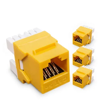 Cat5e UTP Network Module RJ45 Female Yellow Tool-less Keystone Jack For Cat5e Patch Panel Ethernet Cable Jack
Cat5e UTP Network Module RJ45 Female Yellow Tool-less Keystone Jack For Cat5e Patch Panel Ethernet Cable Jack