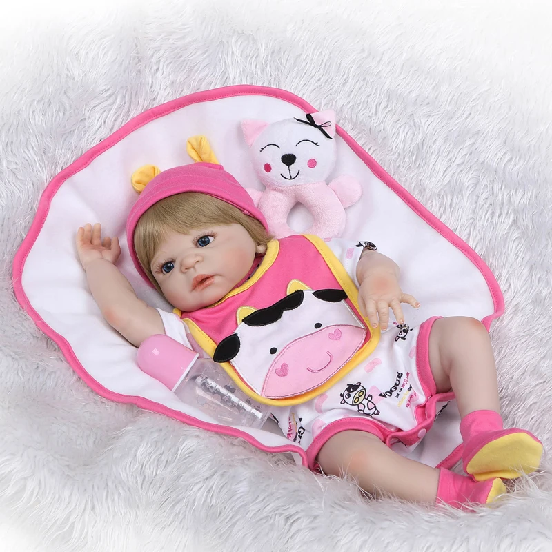 Original 55cm Full Silicone Reborn Baby Doll Vinyl Blonde Newborn Princess Toddler Babies Child Girl Boneca Alive Bebe Bathe Toy
Original 55cm Full Silicone Reborn Baby Doll Vinyl Blonde Newborn Princess Toddler Babies Child Girl Boneca Alive Bebe Bathe Toy