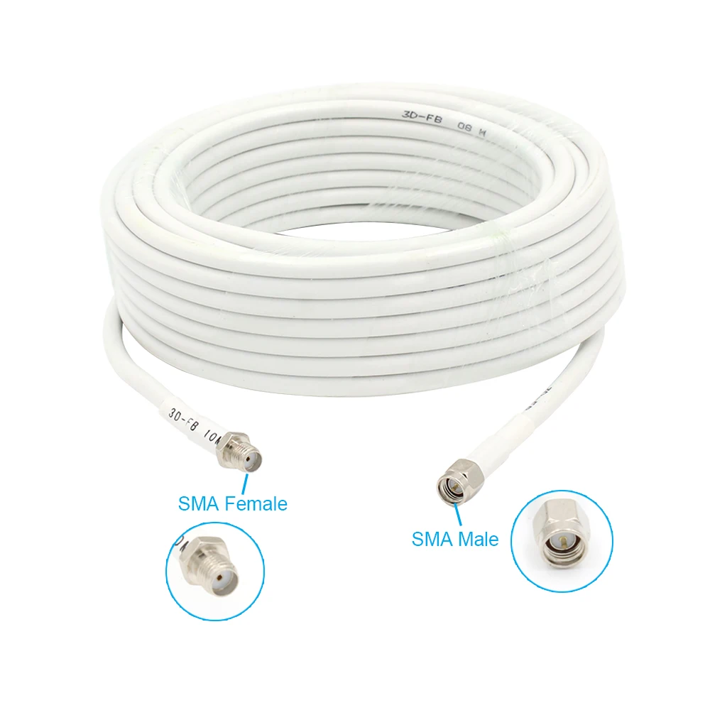 SMA-male Turn SMA-Female Wire 50ohm 10m Coaxial Cable for Connecting Outdoor or Indoor Antenna with Mobile Repeater 50-3 Cable (2)