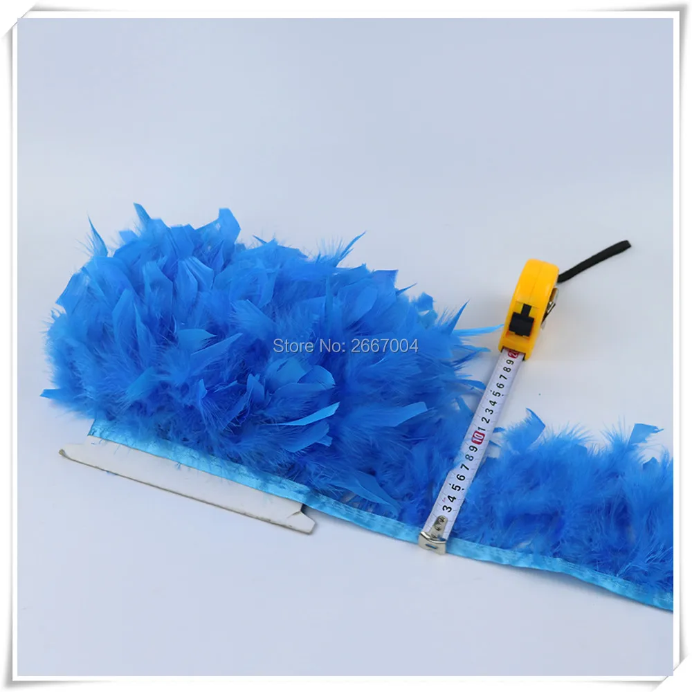 7 lake blue chandelle turkey feather trims 5