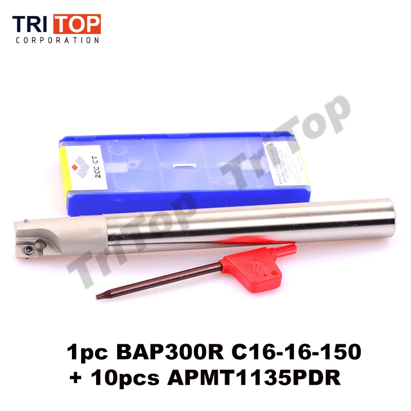 Milling head BAP JAP 300R C16-16-150 with 10pcs APMT1135PDR insert square shoulder face high speed end mill 150mm length
Milling head BAP JAP 300R C16-16-150 with 10pcs APMT1135PDR insert square shoulder face high speed end mill 150mm length