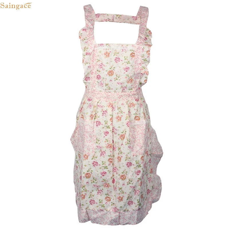 Saingace Women Home Kitchen Cooking Bib Flower Style Pocket Lace Apron Dress quality first
Saingace Women Home Kitchen Cooking Bib Flower Style Pocket Lace Apron Dress quality first