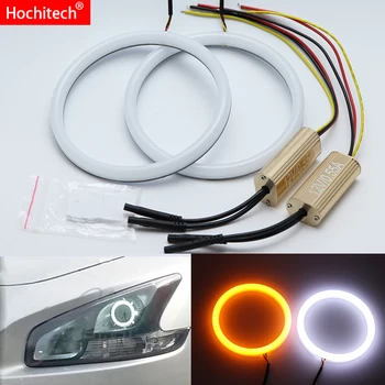 White & yellow Dual and only white color Cotton LED Angel eyes kit halo ring DRL Turn signal light for Nissan Maxima 2010- 2012 
White & yellow Dual and only white color Cotton LED Angel eyes kit halo ring DRL Turn signal light for Nissan Maxima 2010- 2012