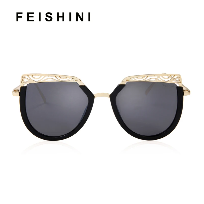 FEISHINI UV Protection Anti-Reflective Gradient Cat eye Sunglasses Women Metal Hollow Out Design Champagne Sun Glasses Vintage
FEISHINI UV Protection Anti-Reflective Gradient Cat eye Sunglasses Women Metal Hollow Out Design Champagne Sun Glasses Vintage