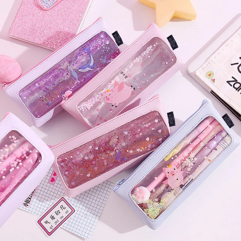 Yinan Pink Transparent Cartoon waterproof PU student pencil case school pencil cases for girl stationery canvas pencil bag
Yinan Pink Transparent Cartoon waterproof PU student pencil case school pencil cases for girl stationery canvas pencil bag