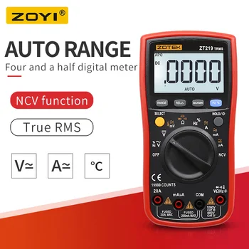 ZOYI ZT219 19999 Counts True-RMS Auto Range Digital Multimeter AC/DC Voltage Current Voltmeter Capacitance Ohm Diode Meter
ZOYI ZT219 19999 Counts True-RMS Auto Range Digital Multimeter AC/DC Voltage Current Voltmeter Capacitance Ohm Diode Meter