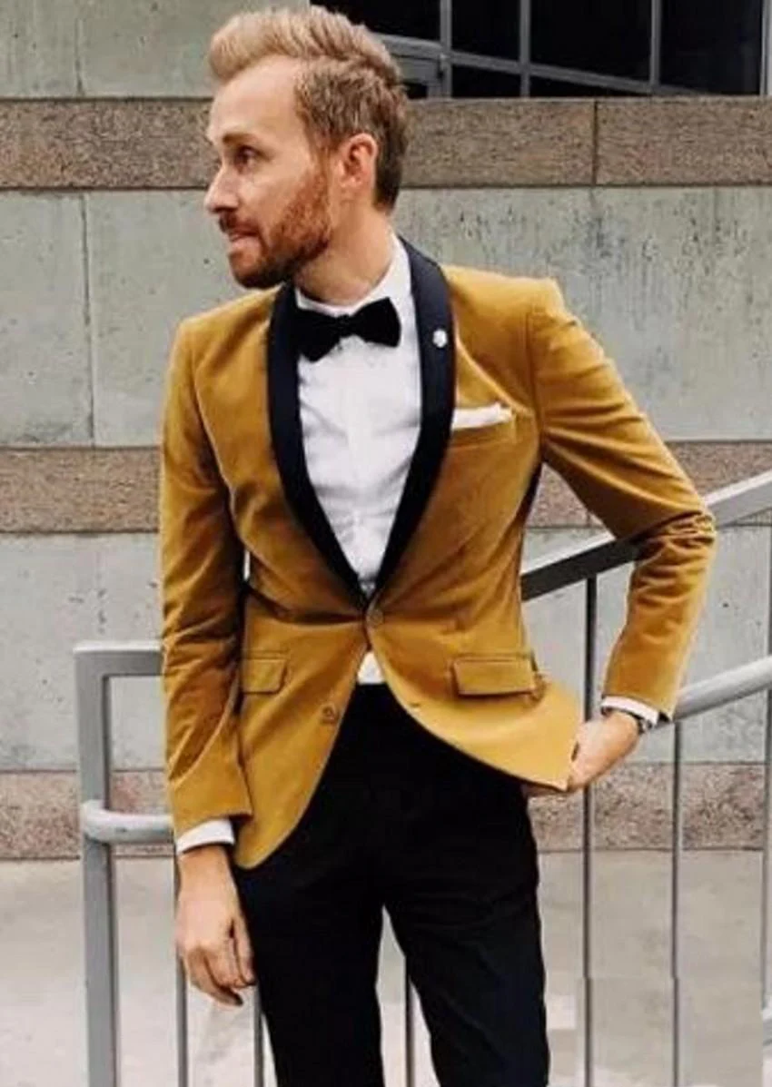 Velvet Groom Tuxedos Yellow Men Wedding Tuxedos Black Lapel Popular Men Dinner/Darty Jacket Blazer Suit Custom Made(Jacket+Pants
Velvet Groom Tuxedos Yellow Men Wedding Tuxedos Black Lapel Popular Men Dinner/Darty Jacket Blazer Suit Custom Made(Jacket+Pants