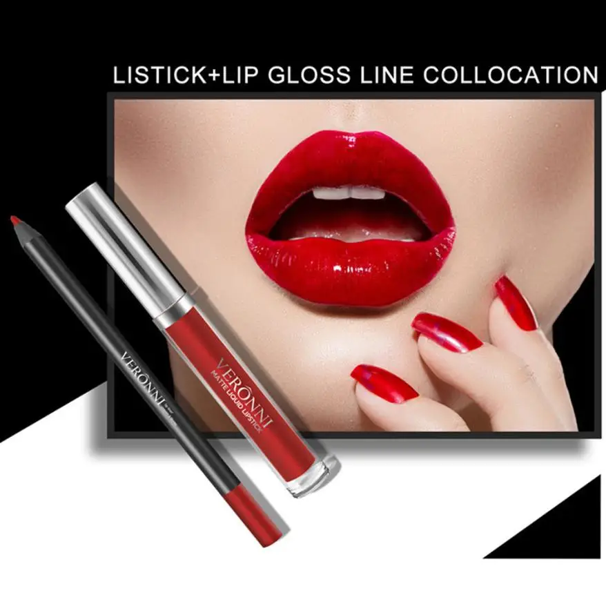 2018 New 2PCS Lip Liner Long Lasting Lipstick Waterproof Matte Nutritious Liquid Gloss Lip Liner Cosmetics Set Drop shipping
2018 New 2PCS Lip Liner Long Lasting Lipstick Waterproof Matte Nutritious Liquid Gloss Lip Liner Cosmetics Set Drop shipping