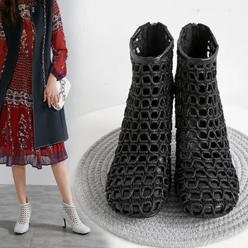 Female Hollow out boots summer women ankle boots High heels Genuine Leather Rome sandals breathable Women's footwear
Female Hollow out boots summer women ankle boots High heels Genuine Leather Rome sandals breathable Women's footwear