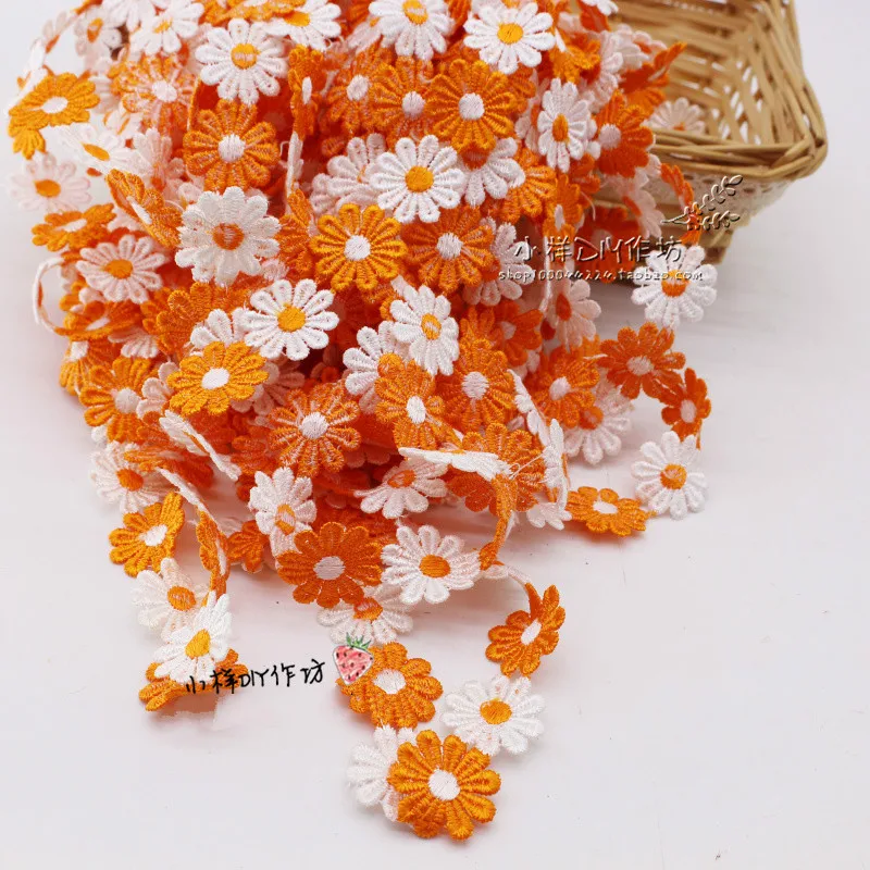 5Yard/Lot Embroidery Milk Silk Water Soluble Lace Trim Material Small Flowers Daisy Lace Patch 2.5CM DIY Clothing Accessories
5Yard/Lot Embroidery Milk Silk Water Soluble Lace Trim Material Small Flowers Daisy Lace Patch 2.5CM DIY Clothing Accessories
