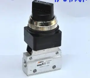 

free shipping 1pc 1/8" Inch Pneumatic Selector Mechanical Valve , MOV - 01 Hand Control Air Valve , 2 position 3 way