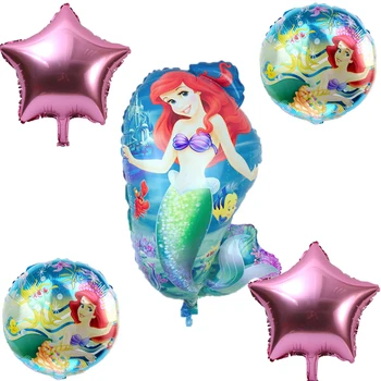 5pcs/lot Mermaid Balloon and flag star kid toys 18 inch round mermaid balloons Birthday Party Girl Gift Ariel of Cartoon Globos
5pcs/lot Mermaid Balloon and flag star kid toys 18 inch round mermaid balloons Birthday Party Girl Gift Ariel of Cartoon Globos