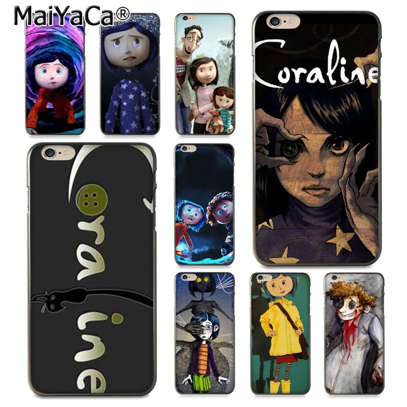 Ультратонкий чехол Coraline для телефона с мультяшным рисунком iPhone 8 7 6 6S Plus X XS XR XSMax 5 5S