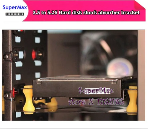 3.5 inch to 5.25 inch Hard disk shock absorber bracket Desktop machine Chassis CD-rom drive position Protective tray
3.5 inch to 5.25 inch Hard disk shock absorber bracket Desktop machine Chassis CD-rom drive position Protective tray